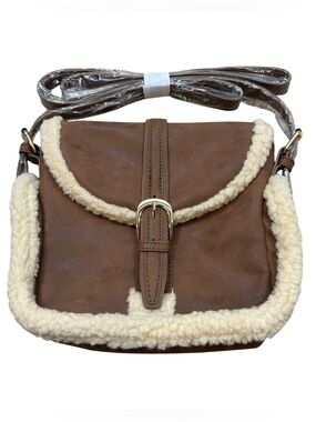 Brand new without Tags Studio 1886 Faux‎ Leather and Sherpa Fleece Purse